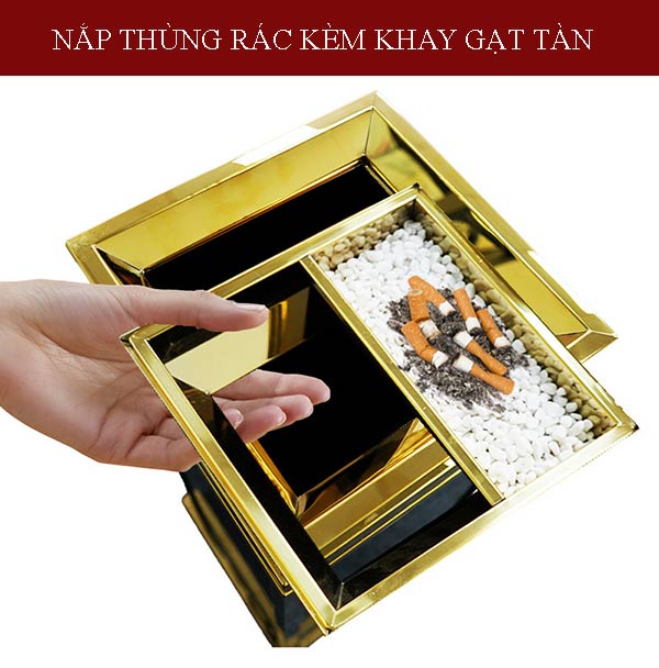 Nắp thùng rác đi kèm khay gạt tàn