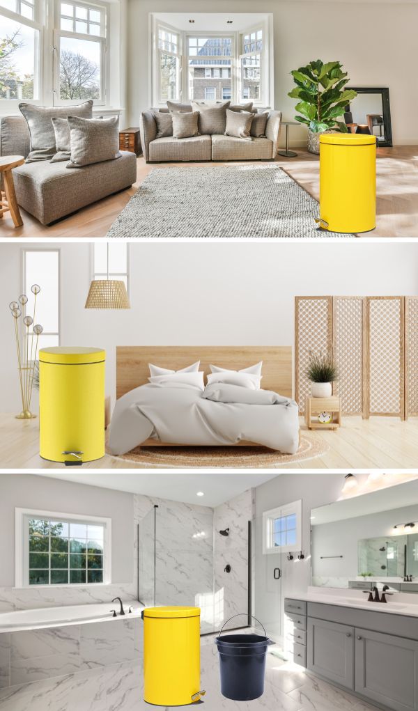 Mẫu thùng rác phù hợp sử dụng trong không gian gia đình