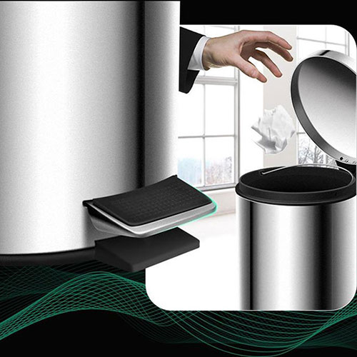 Thùng rác đạp chân tròn 20L inox 304