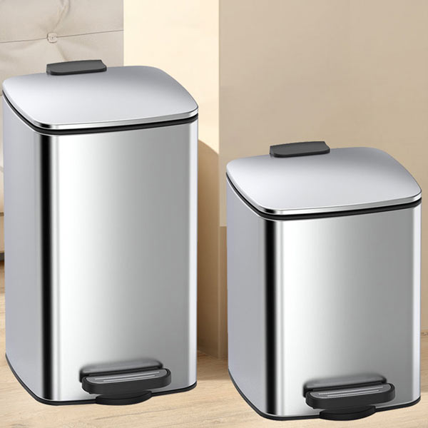 Thùng rác inox đạp chân vuông cao cấp Paloca
