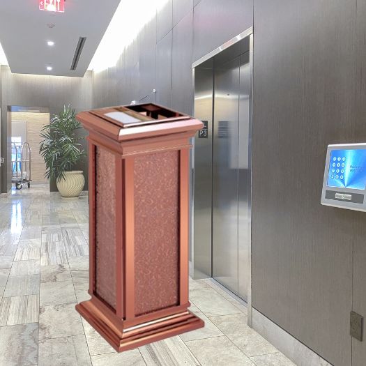 Tông màu sáng, bắt mắt giúp thùng rác nổi bật trong không gian dùng