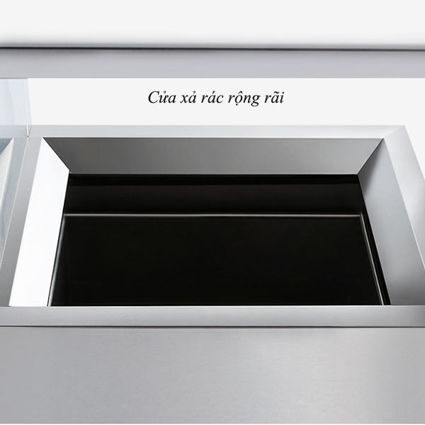 Thùng rác inox 2 ngăn có mái che
