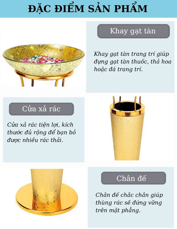 Đặc điểm cấu tạo thùng rác có khay thủy tinh đẹp