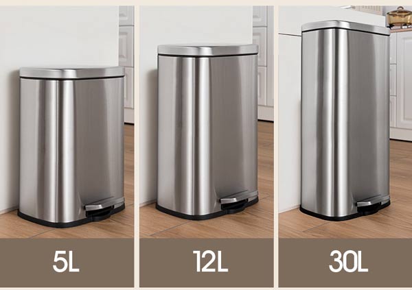 Tham khảo 1 vài dung tích thùng rác inox vuông