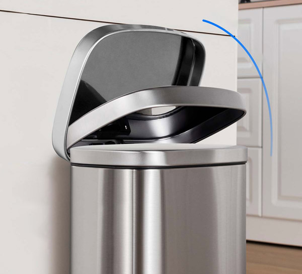 thùng rác inox vuông đạp chân 8 lít