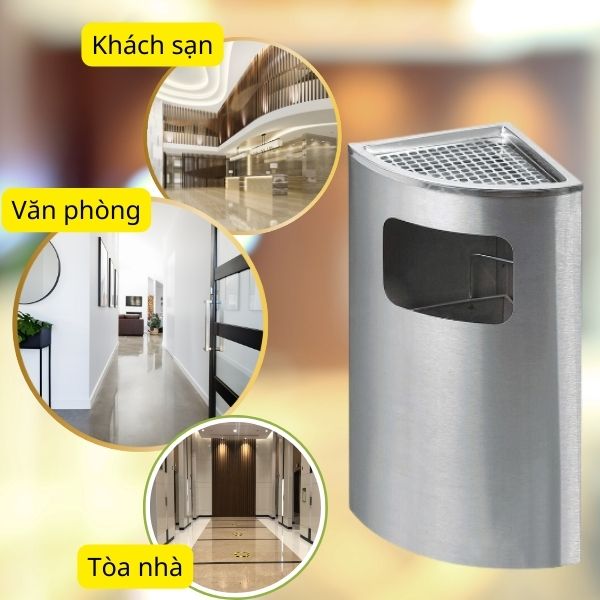 Mẫu thùng rác gạt tàn phù hợp nhiều không gian