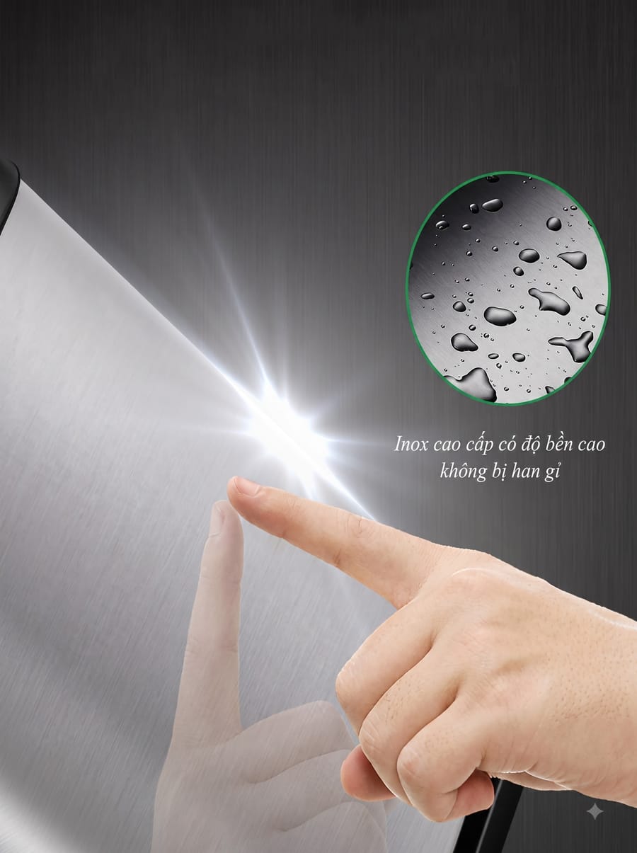 Thùng rác sản xuất từ inox 201/ inox 304