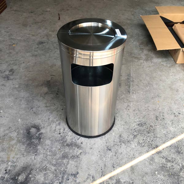 Tham khảo hình ảnh thùng rác gạt tàn inox