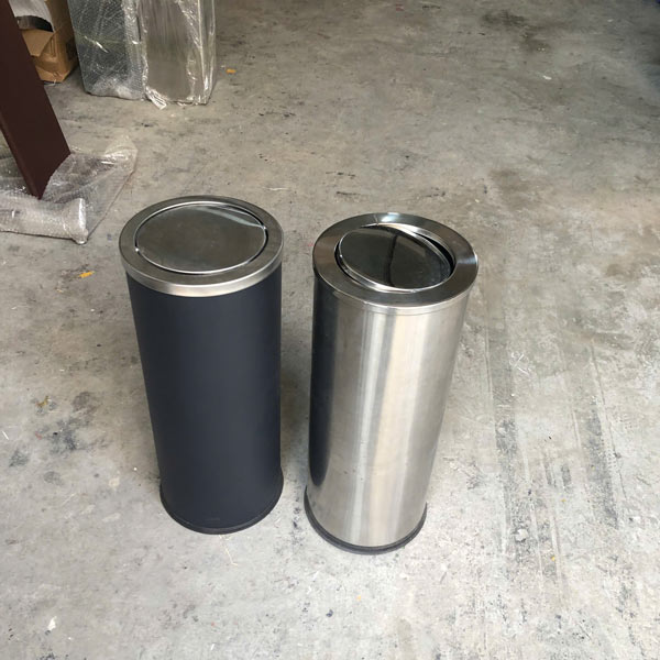 Thùng rác tròn nắp lật Ø25cm