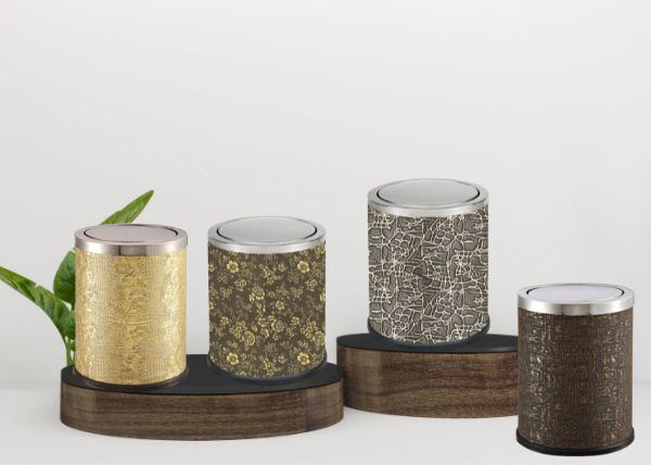 4 kiểu dáng họa tiết trên thùng rác nắp lật nhỏ để bạn tham khảo