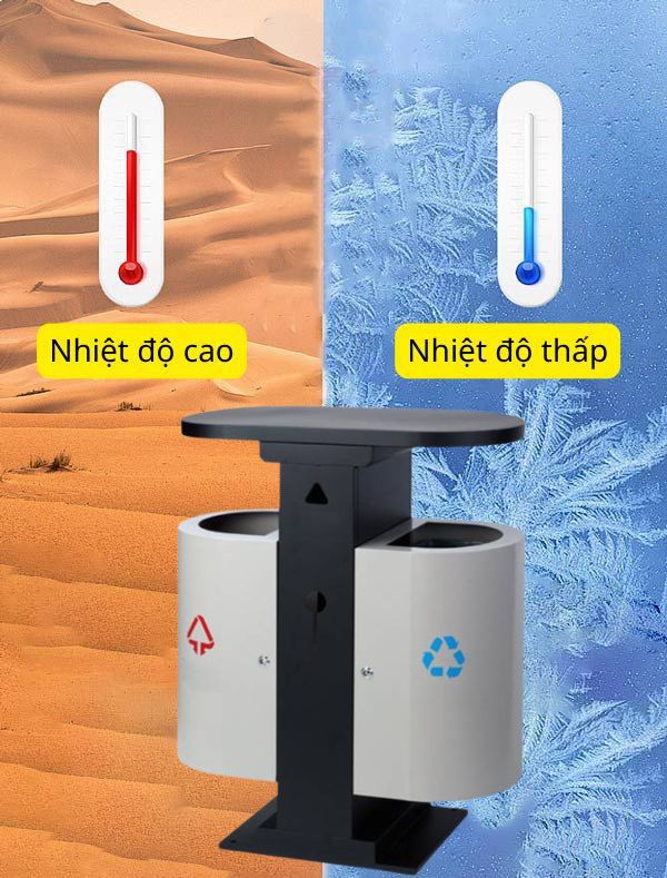 Thùng chứa rác chịu được mọi tác động nắng mưa
