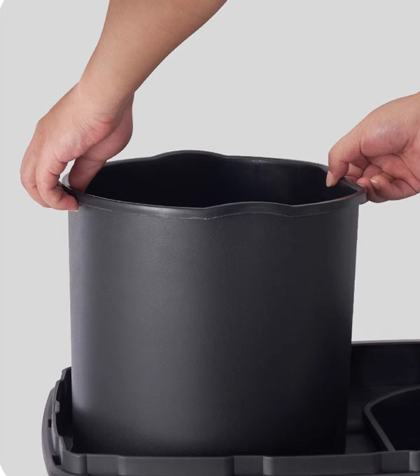 Thùng rác 2 ngăn ngoài trời bằng thép