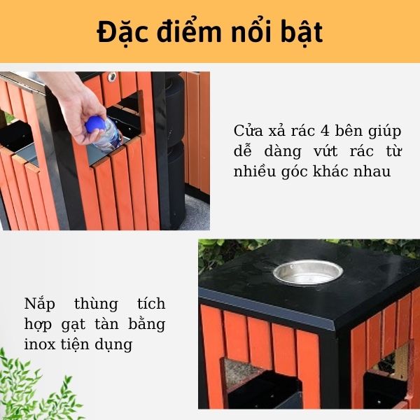 Khám phá đặc điểm thiết kế thùng rác
