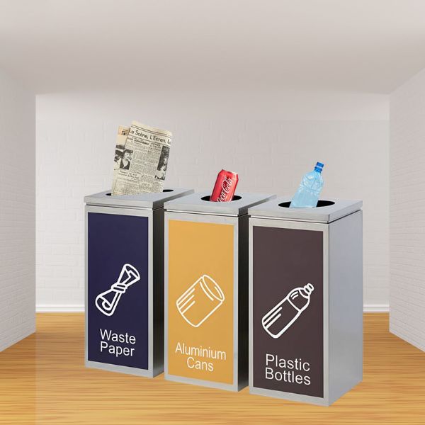 Thùng rác 3 ngăn phân loại rác