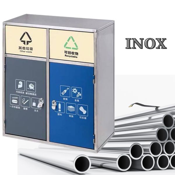 Thùng rác ngoài trời sản xuất từ Inox cao cấp