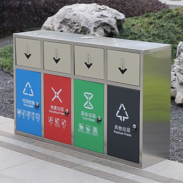 Mẫu thùng rác inox ngoài trời chịu được mọi tác động thời tiết