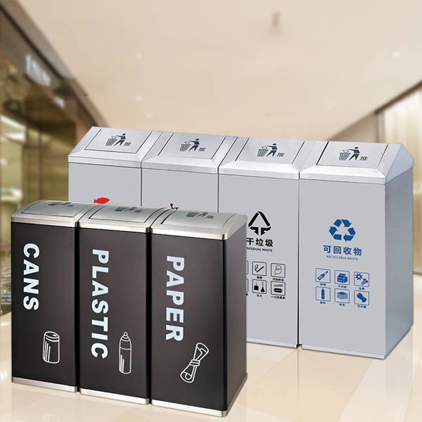 Mẫu thùng rác nắp lật nhiều ngăn của Hành Tinh Xanh