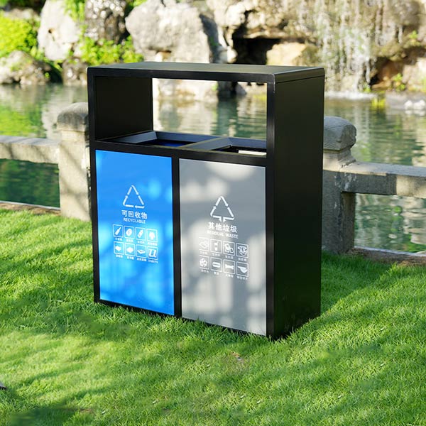 Mẫu thùng phân loại rác 2 ngăn phù hợp nhiều không gian