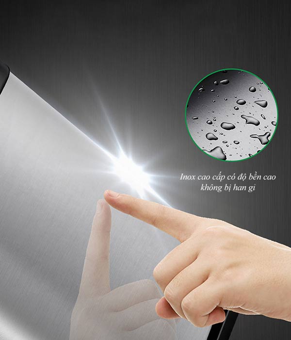 Mẫu thùng rác được sản xuất từ inox bóng bầy