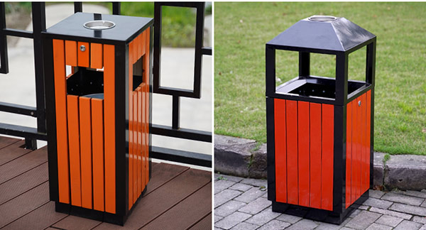 Thùng đựng rác 1 ngăn nhựa giả gỗ