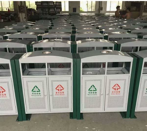 Hành Tinh Xanh luôn có sẵn mẫu thùng rác 2 ngăn bằng thép này