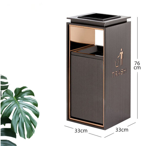 Thùng rác sảnh khách sạn có gạt tàn
