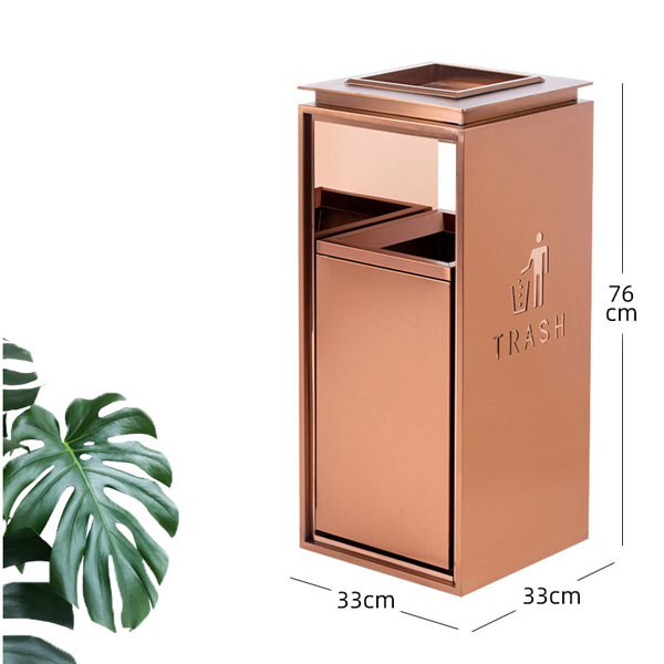 Thùng rác sảnh khách sạn có gạt tàn