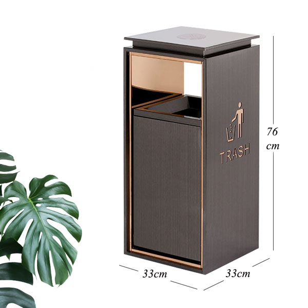 Thùng rác sảnh khách sạn không gạt tàn