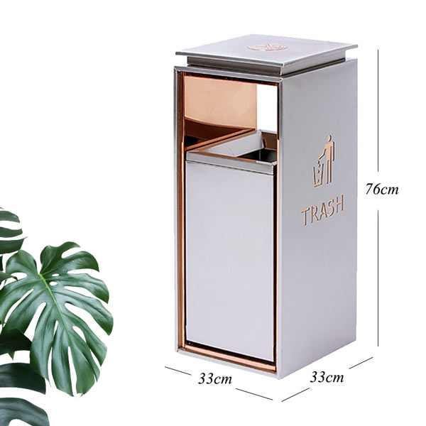 Thùng rác sảnh khách sạn không gạt tàn