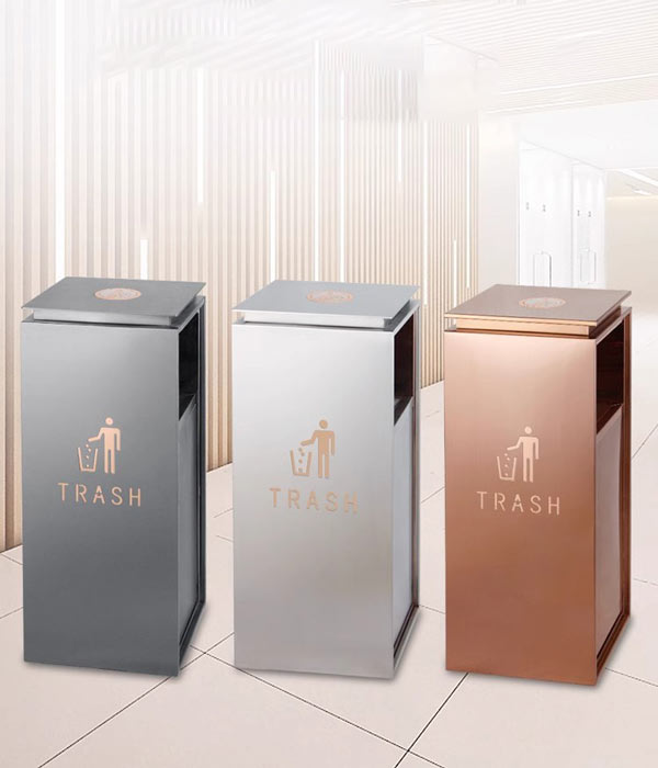 Thùng rác sảnh khách sạn không gạt tàn