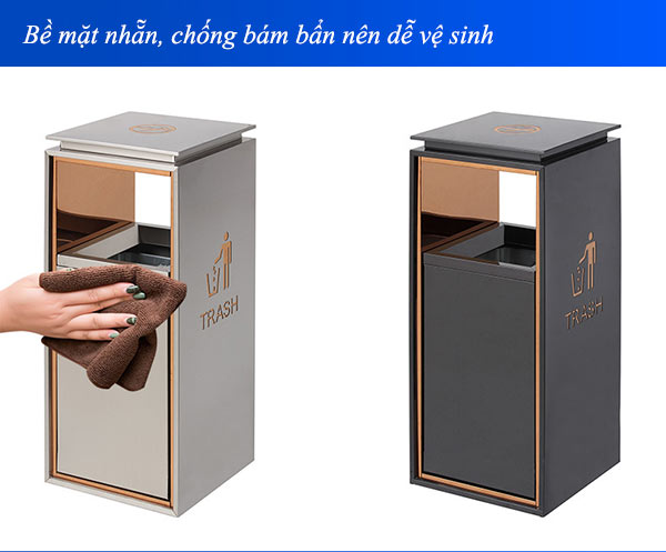 Thùng rác sảnh khách sạn không gạt tàn