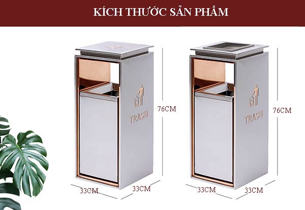 Tham khảo kích thước thùng rác sảnh chung cư, khách sạn