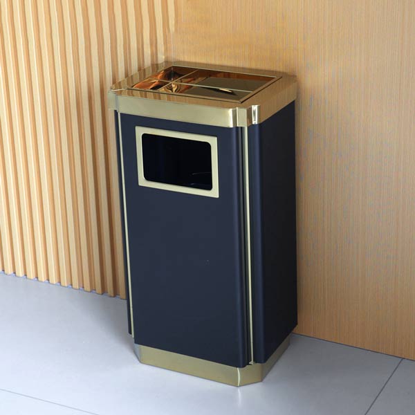 Thùng rác thép sơn đen