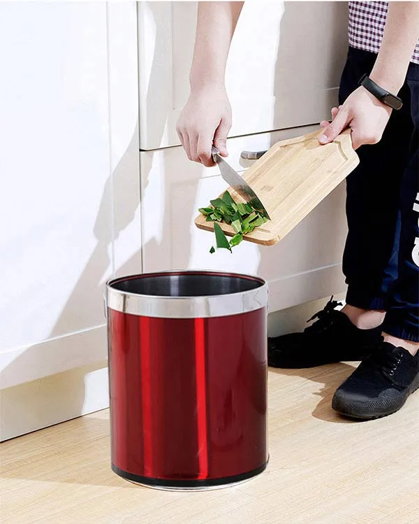 Thùng rác thép không nắp dễ dàng xả rác