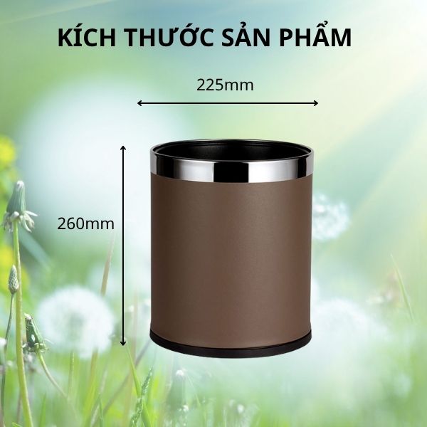 Kích thước thùng rác văn phòng bằng thép