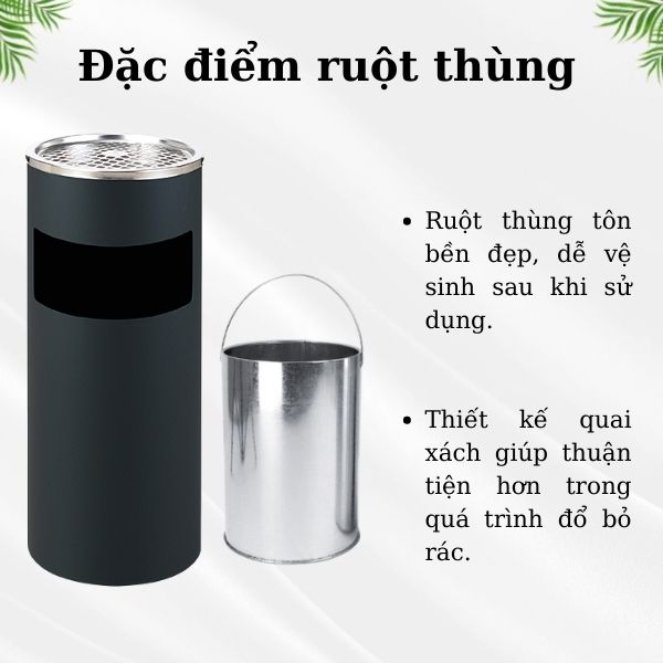 Ruột thùng rác làm bằng tôn hoa