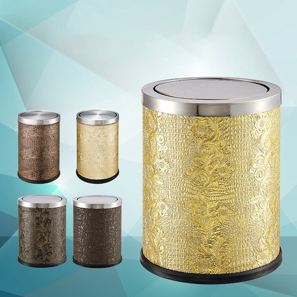 Thùng rác văn phòng bọc giả da rất sang trọng