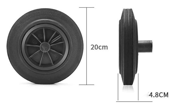 Tổng quan kích thước bánh xe thùng rác nhựa thay thế