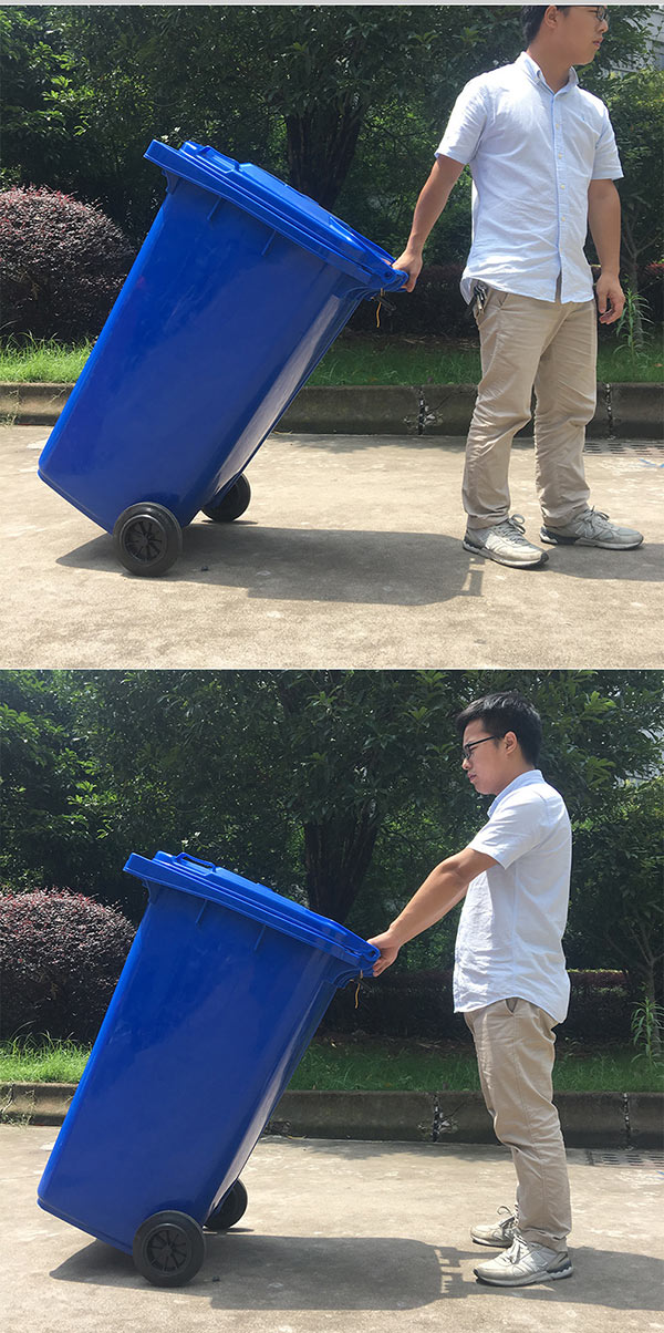 Thay mới phụ kiện bánh xe cho thùng rác nhựa 240 lít để tiếp tục sử dụng