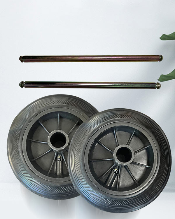 Phụ kiện trục và bánh xe thay thế cho thùng rác nhựa