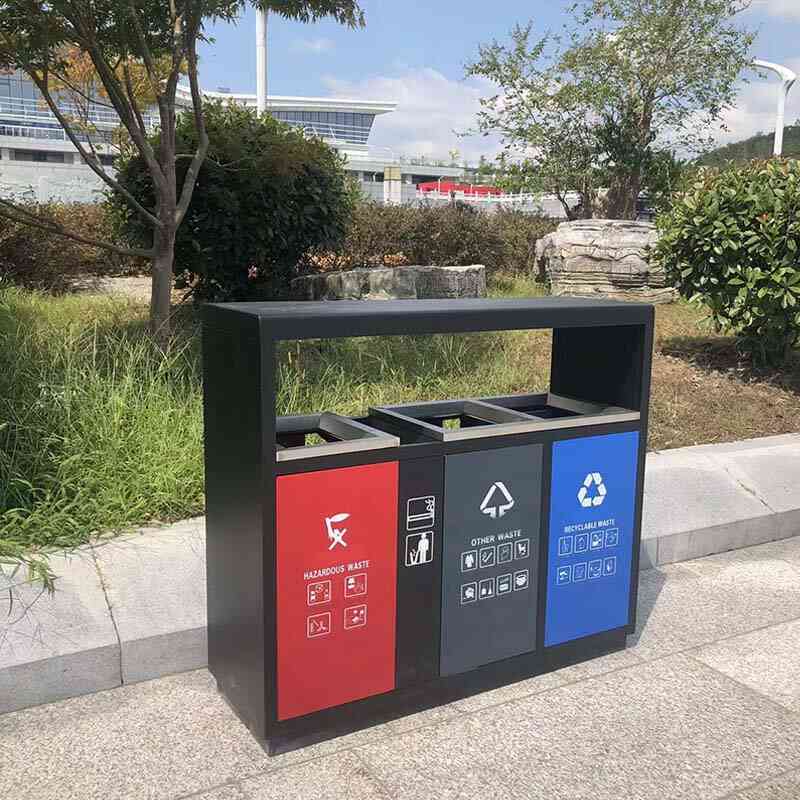 Mẫu thùng rác công cộng 3 ngăn