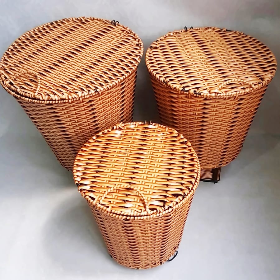 Hành Tinh Xanh bán sọt đựng rác có nắp giả mây