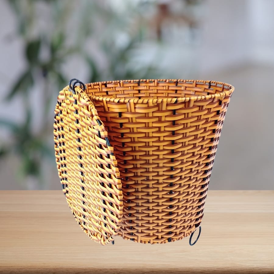 Sọt rác mây nhựa loại có nắp