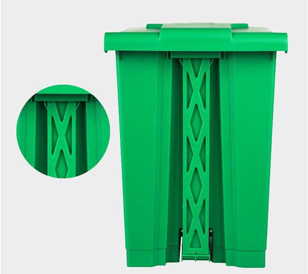 Thiết kế mặt sau của thùng rác