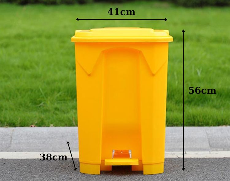 Chi tiết kích thước thùng đựng rác bằng nhựa