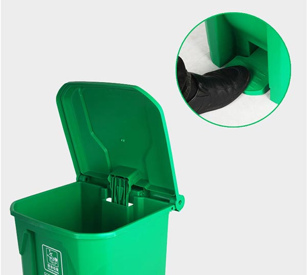 Cơ chế đạp chân trên mẫu thùng rác nhựa