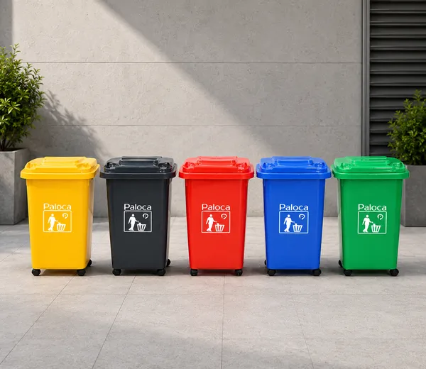Thùng rác 60L - thùng rác nhựa 60L công nghiệp