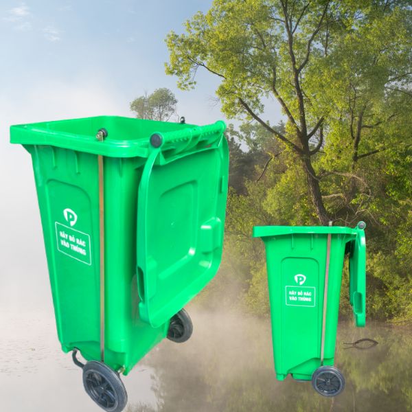 Mẫu thùng rác đạp chân 120L phù hợp nhiều không gian sử dụng