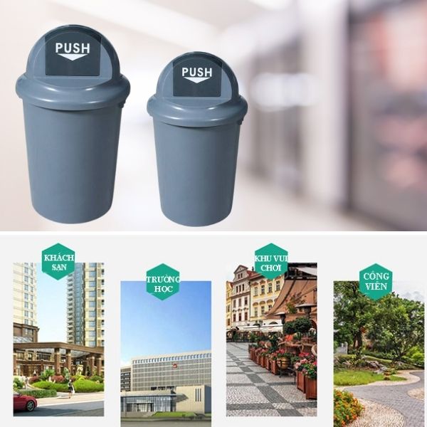 Thùng rác nhựa dung tích lớp sử dụng được nhiều không gian