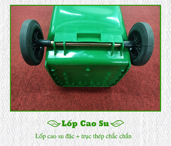 Chi tiết cấu tạo thùng rác nhựa HDPE 120l